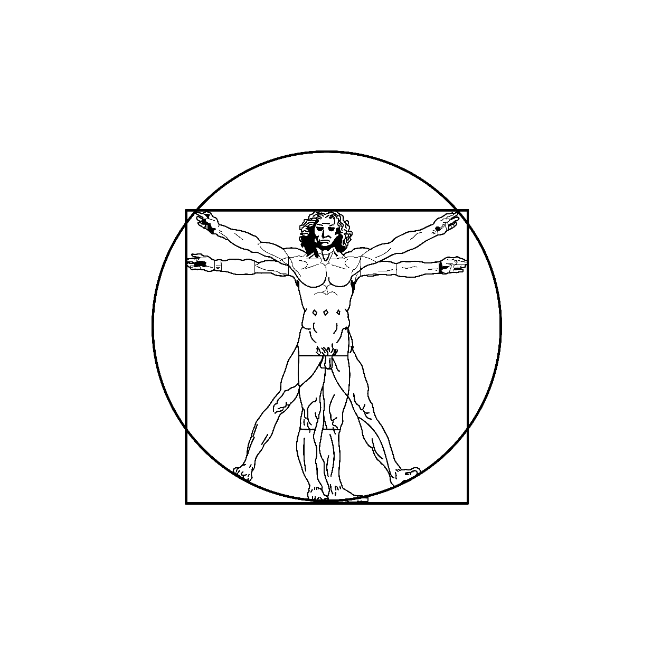 Leonardo da Vinci’s Vitruvian Man drawing